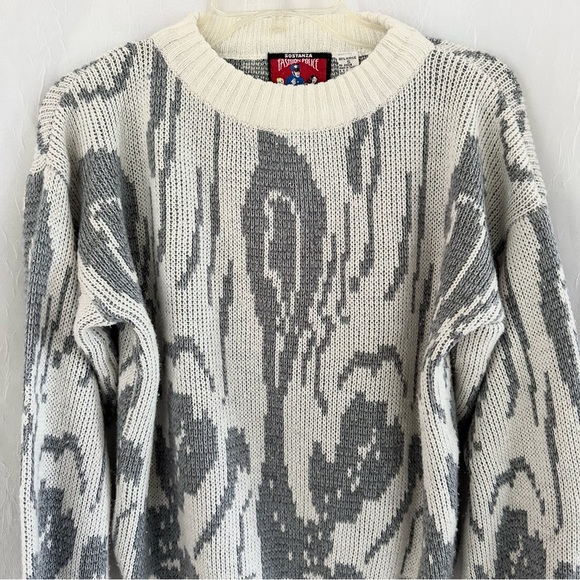 Sostanza Fashion Police Vintage Retro Puffy Arm Sweater Small - Picture 13 of 15